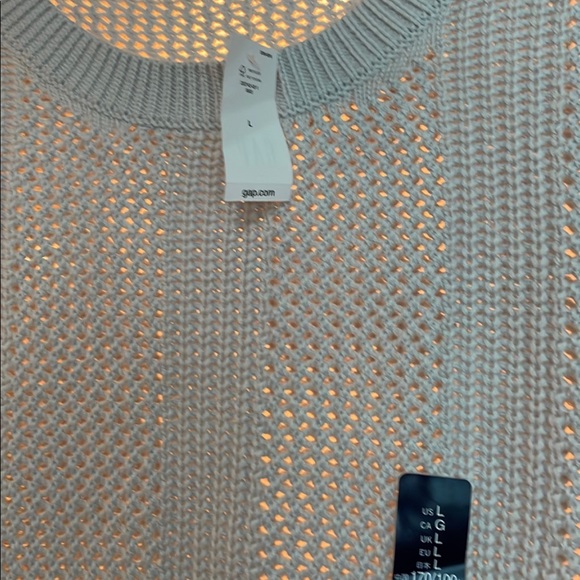 Gap Open Knit Crew Neck Gray Sweater - Picture 4 of 4